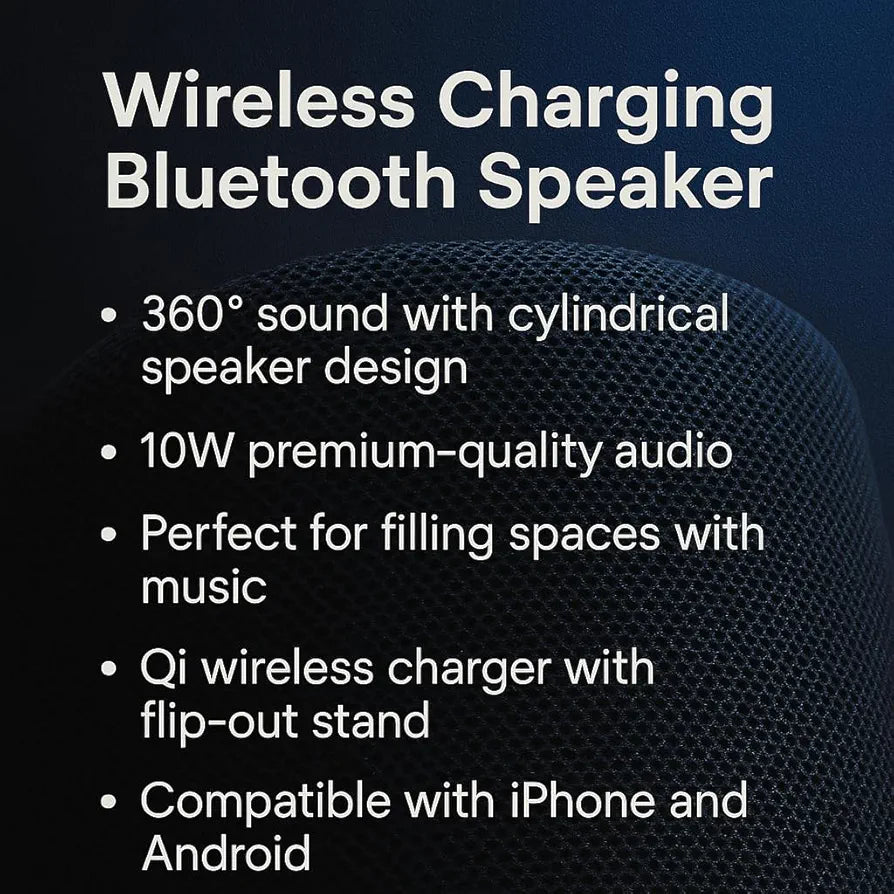 IQ Wave Home Speaker with Wireless Charger