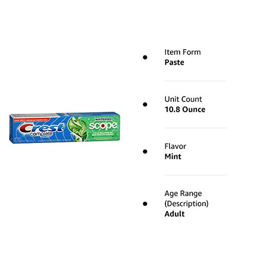 Crest Complete Whitening Scope Minty Toothpaste .85 Oz Travel Size 4 Pack