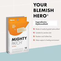 Mighty Patch Surface from Hero Cosmetics - Medical-grade Hydrocolloid Pimple Patch, Designed for your body, not just your face, Bigger patch for larger blemish areas (10 Count)