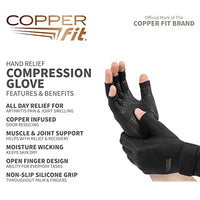 Copper Fit Standard Hand Relief, Black, Small/Medium