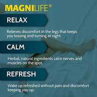 MagniLife Relaxing Leg Cream PM, Deep Penetrating Topical for Pain and Restless Leg Syndrome Relief, Naturally Soothe Cramping, Discomfort, and Tossing with Lavender and Magnesium - 4oz