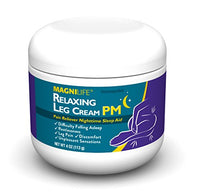 MagniLife Relaxing Leg Cream PM, Deep Penetrating Topical for Pain and Restless Leg Syndrome Relief, Naturally Soothe Cramping, Discomfort, and Tossing with Lavender and Magnesium - 4oz