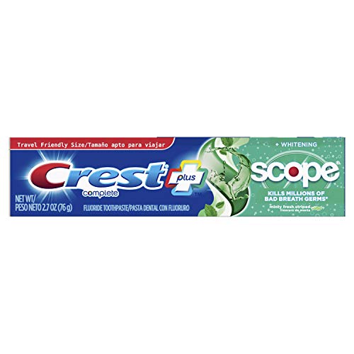 Crest Complete Whitening Scope Minty Toothpaste .85 Oz Travel Size 4 Pack