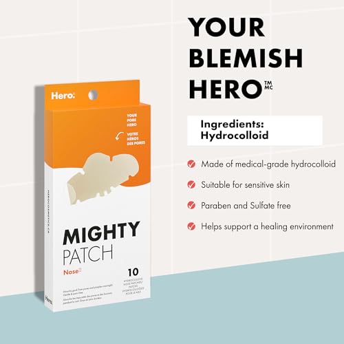 Mighty Patch Surface from Hero Cosmetics - Medical-grade Hydrocolloid Pimple Patch, Designed for your body, not just your face, Bigger patch for larger blemish areas (10 Count)