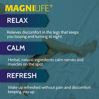 MagniLife Relaxing Leg Cream PM, Deep Penetrating Topical for Pain and Restless Leg Syndrome Relief, Naturally Soothe Cramping, Discomfort, and Tossing with Lavender and Magnesium - 4oz