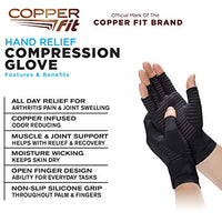 Copper Fit Standard Hand Relief, Black, Small/Medium