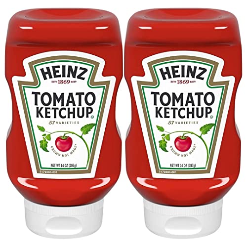 Heinz, Tomato Ketchup, 14oz Squeeze Bottle (Pack of 2)