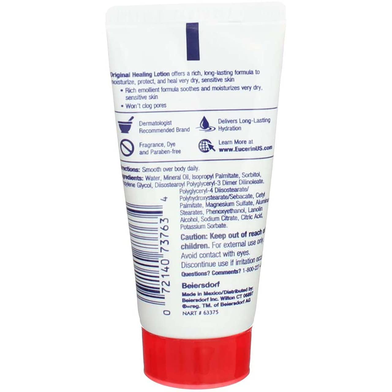 Eucerin Original Moisturizing Lotion 1 oz (Pack of 2)