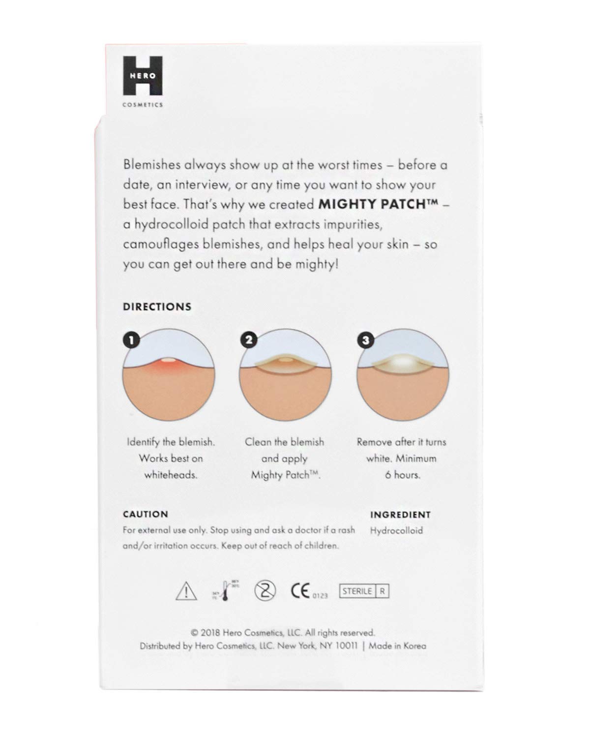 Mighty Patch Surface from Hero Cosmetics - Medical-grade Hydrocolloid Pimple Patch, Designed for your body, not just your face, Bigger patch for larger blemish areas (10 Count)