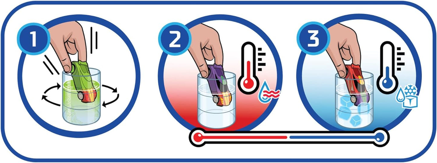 Hot Wheels Color Shifters Toy Car in 1:64 Scale, Repeat Color Change in Icy Cold or Very Warm Water (Styles May Vary)